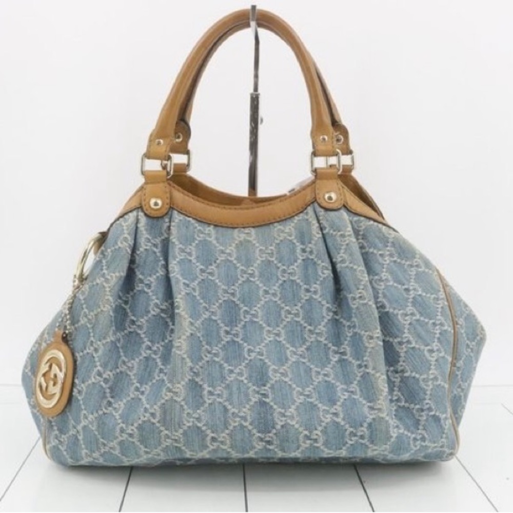 Gucci Jackie Denim & Leather Hobo